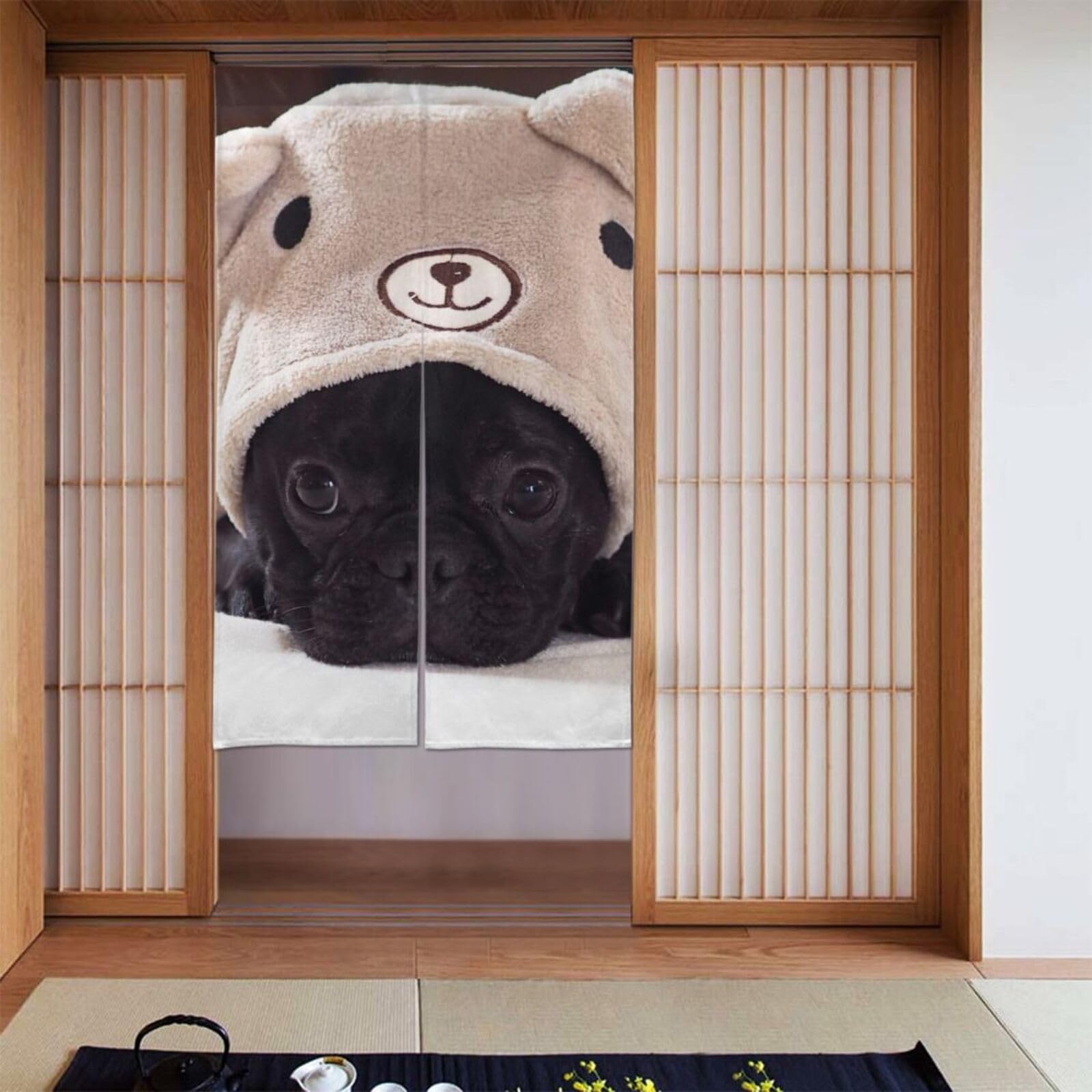 Amazon｜ILIUEND のれん フレンチブルドッグ かわいい 犬柄 おしゃれ
